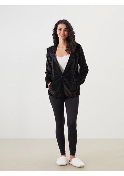 Yeni Sezon Kapüşonlu Pelüş Kadın Pijama Üstü modelleri