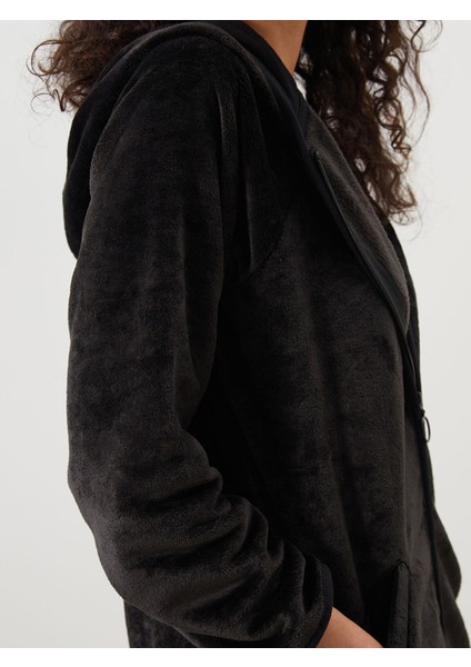 Yeni Sezon Kapüşonlu Pelüş Kadın Pijama Üstü fırsatları