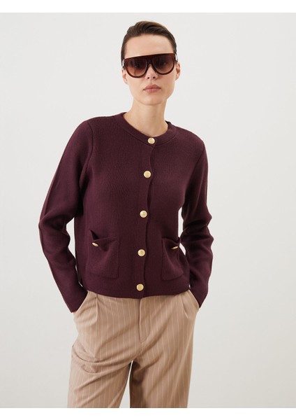 Yeni Sezon Bisiklet Yaka Kadın Triko Hırka