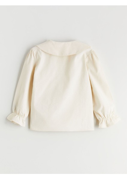 Yeni Sezon Bebe Yaka Çiçekli Kadife Kız Çocuk Gömlek fiyatları