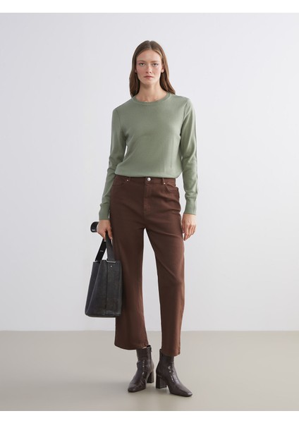 Yeni Sezon Bisiklet Yaka Kadın Triko Kazak modelleri