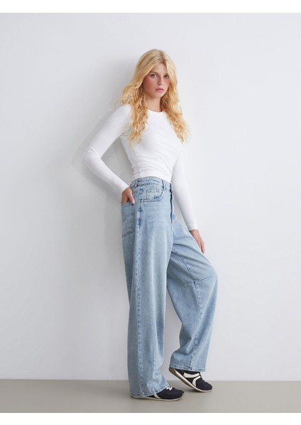 Yeni Sezon Baggy Fit Kadın Jean Pantolon