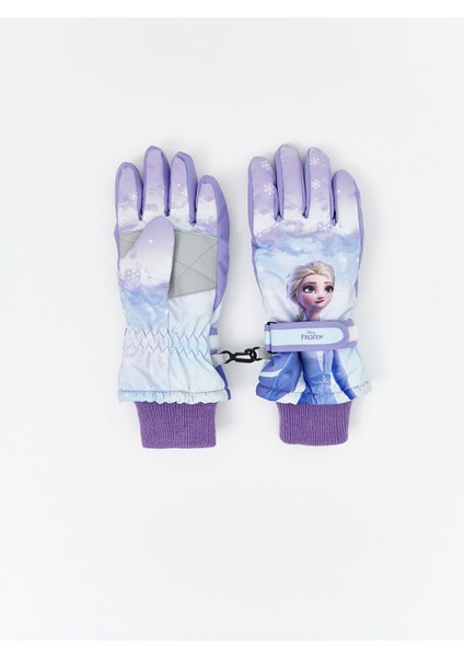 Yeni Sezon Elsa Baskılı Kız Çocuk Kar Eldiveni