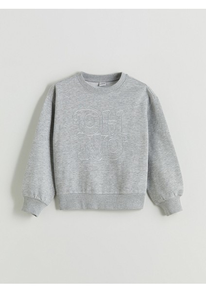 Yeni Sezon Bisiklet Yaka Kız Çocuk Sweatshirt
