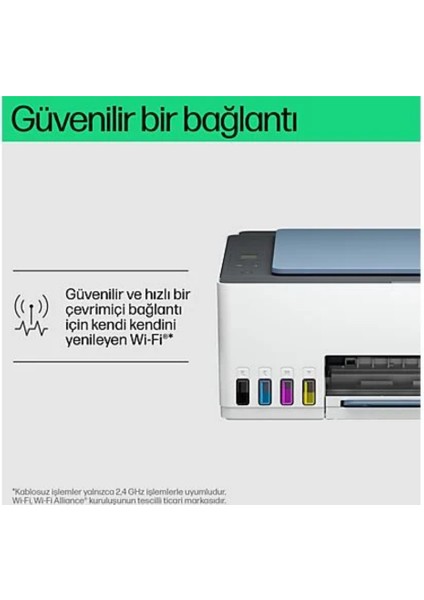 Smart Tank 585 Baskı, Fotokopi, Tarama, Wireless, All-In-One Yazıcı+1 Pk. A4 Fotokopi Kağıdı Hediye