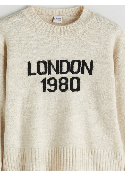 Yeni Sezon Bisiklet Yaka London Desenli Kız Çocuk Triko Kazak fiyatları