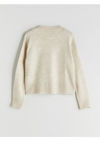 Yeni Sezon Bisiklet Yaka London Desenli Kız Çocuk Triko Kazak modelleri