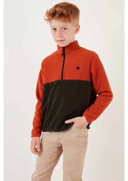 Yumuşak Dokulu Yarım Fermuarlı Renk Bloklu Dik Yaka 2'li Paket Polar Çocuk Polar 5905004S2 fiyatları