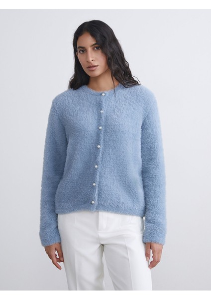 Yeni Sezon Bisiklet Yaka Kadın Triko Hırka