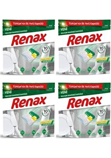 Bulaşık Makinesi Kapsülü Hepsi Bir Arada 10 Lu x 4 Adet