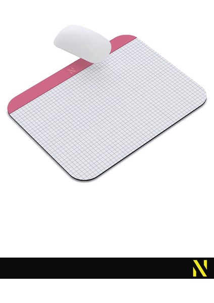 Pembe Bantlı Kareli Defter Tasarımlı Mouse Pad 23X19 cm – Kaymaz Tabanlı Ergonomik Fare Altlığı – Ofis, Ev ve Öğrenciler Için Modern Masaüstü Aksesuar Mousepad indirimleri