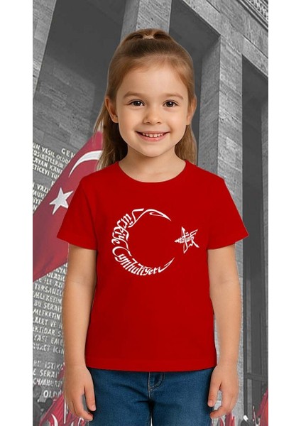 Unisex Ay Yıldızlı T-Shirt 19 Mayıs 29 Ekim 23 Nisan 10 Kasım Atatürk Çocuk Tişört modelleri