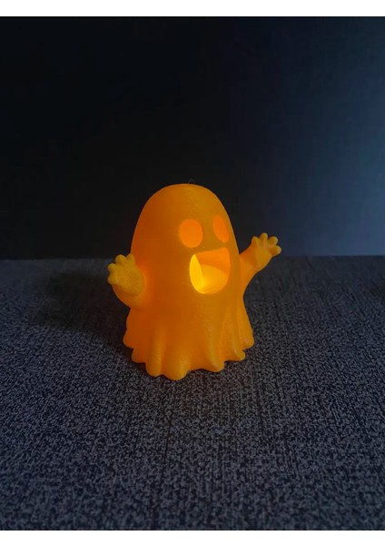 Cadılar Bayramı Hayalet Mumluk – Tealight Işık Dahil Dekoratif Süs