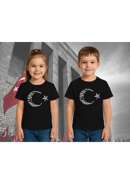 Unisex Ay Yıldızlı T-Shirt 19 Mayıs 29 Ekim 23 Nisan 10 Kasım Atatürk Çocuk Tişört