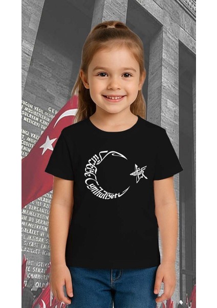 Unisex Ay Yıldızlı T-Shirt 19 Mayıs 29 Ekim 23 Nisan 10 Kasım Atatürk Çocuk Tişört fiyatları