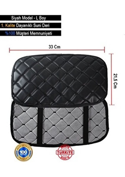 Ford Focus Deri Oto Kolçak Kılıfı Örtüsü Capitone Süngerli Siyah Nakışlı