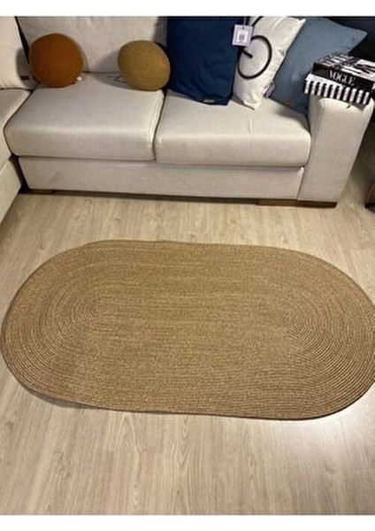Kopya - Oval Jüt Yuvarlak Hasır Görünümlü Klasik Halı Kilim indirimleri