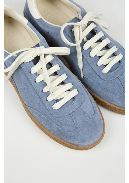 Palminteri 2 Erkek Hakiki Deri Bağcıklı Mavi-Ekru Sneakers fırsatları