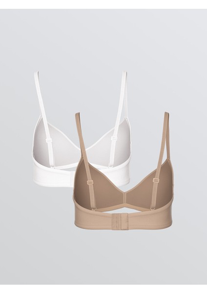 Yeni Sezon Balensiz Dolgusuz Düz Sütyen 2'li modelleri