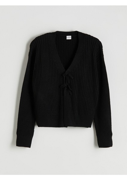 Yeni Sezon V Yaka Kız Çocuk Triko Hırka