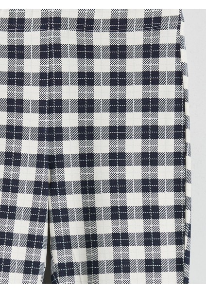 Yeni Sezon Beli Lastikli Ekose Kız Çocuk Tayt modelleri