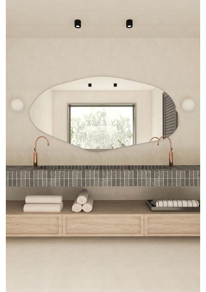 Şile Asimetrik Tasarım Dekoratif Duvar Aynası – Estetik ve Benzersiz Tasarım fiyatları