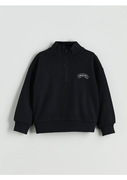Yeni Sezon Dik Yaka Kız Çocuk Sweatshirt