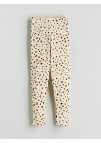 Yeni Sezon Beli Lastikli Desenli Kız Çocuk Tayt 2'li indirimleri