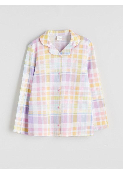 Yeni Sezon Gömlek Yaka Kız Çocuk Pijama Takımı indirimleri