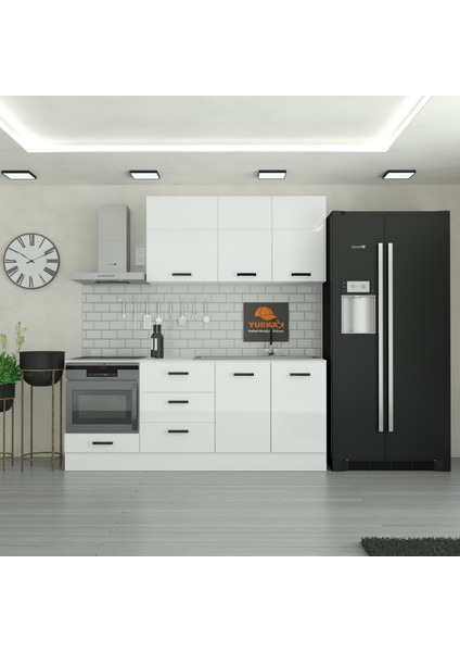 220 cm Mutfak Dolabı Mdf Kapak Tezgah Dahil YRKN220 97