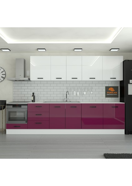 320 cm Mutfak Dolabı Mdf Kapak Tezgah Dahil YRKN320 102