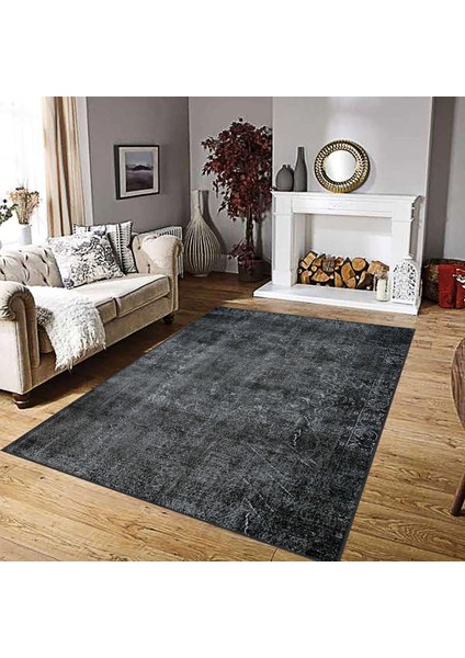 Barris Klasik Siyah Polyester ve Pamuklu Yıkanabilir Kaydırmaz Taban Dijital Baskı Halı fiyatları