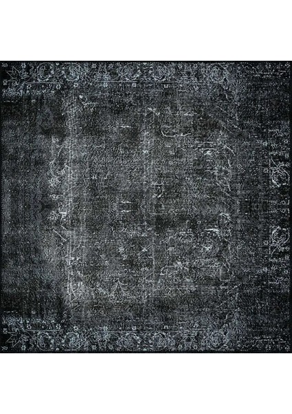 Barris Klasik Siyah Polyester ve Pamuklu Yıkanabilir Kaydırmaz Taban Dijital Baskı Halı indirimleri