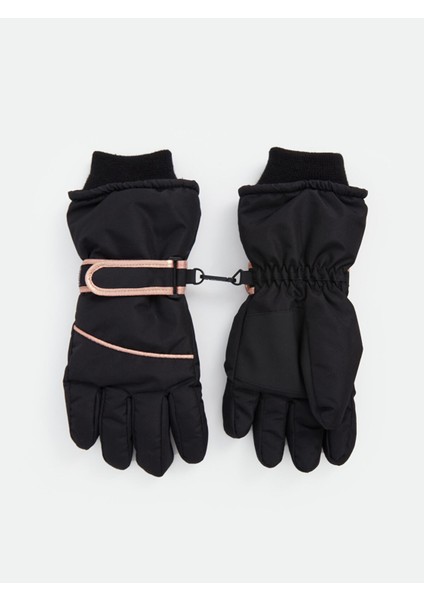 Yeni Sezon Kilit Detaylı Cırt Cırtlı Kız Çocuk Kar Eldiveni fiyatları