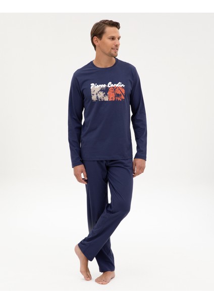 Erkek Indigo Pijama Takımı 50322631-320