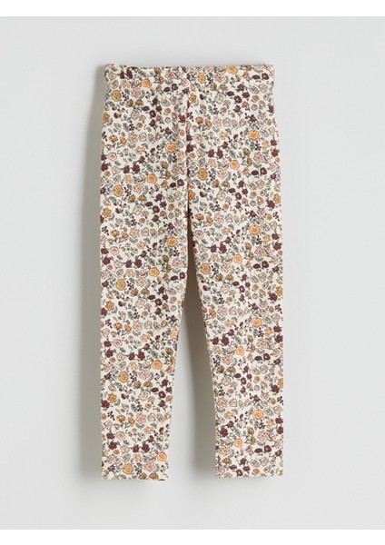 Yeni Sezon Beli Lastikli Çiçekli Kız Çocuk Tayt modelleri