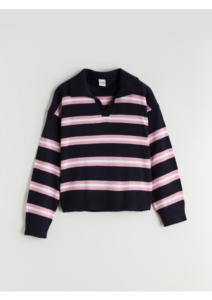 Yeni Sezon Polo Yaka Kız Çocuk Triko Kazak modelleri