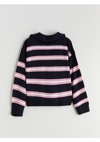 Yeni Sezon Polo Yaka Kız Çocuk Triko Kazak indirimleri