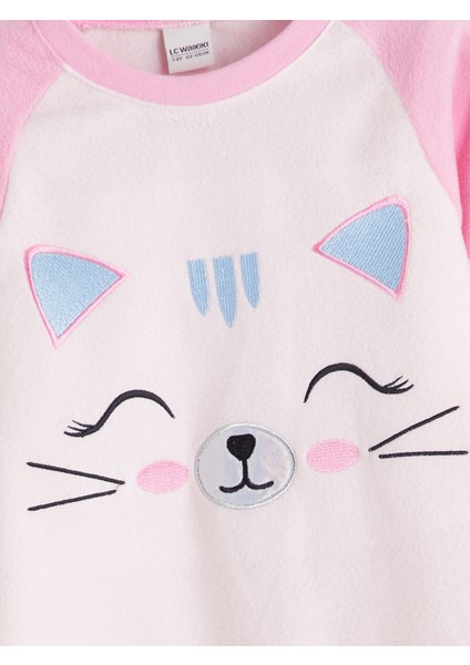 Yeni Sezon Bisiklet Yaka Polar Kız Çocuk Pijama Takımı modelleri