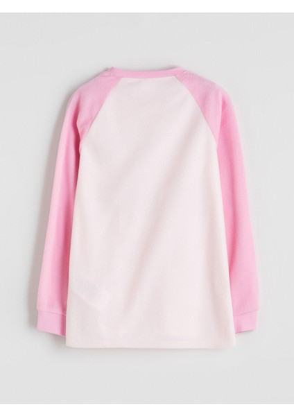 Yeni Sezon Bisiklet Yaka Polar Kız Çocuk Pijama Takımı fırsatları