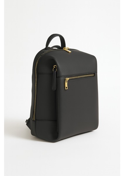 Kadın Deri Sırt Çantası Gold Detay Geniş Hacimli Altın Fermuarlı fiyatları