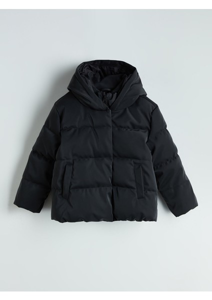 Yeni Sezon Kapüşonlu Kız Çocuk Kaban