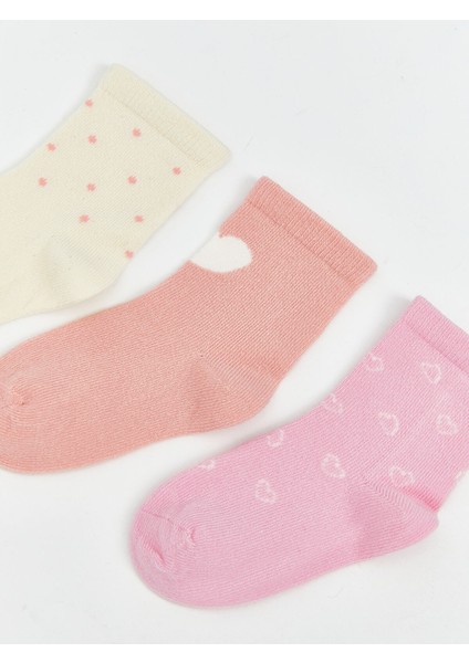 Yeni Sezon Desenli Kız Çocuk Soket Çorap 3'lü modelleri