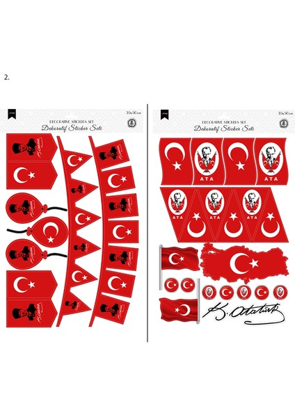 Milli Bayramlar Temalı Sticker Seti 2'li fiyatları