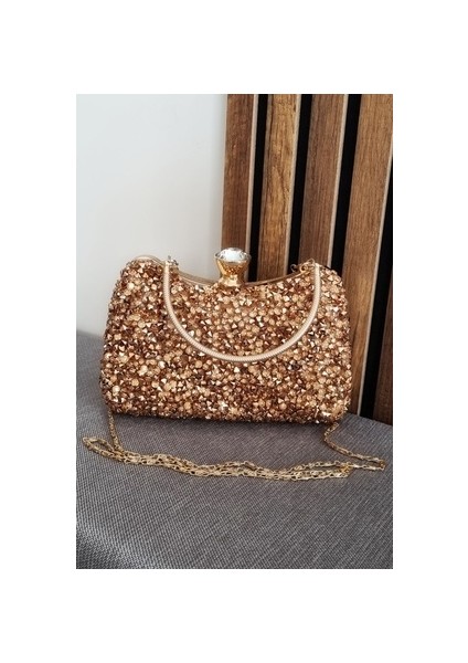 Kadın Iri Taşlı Abiye Çantası