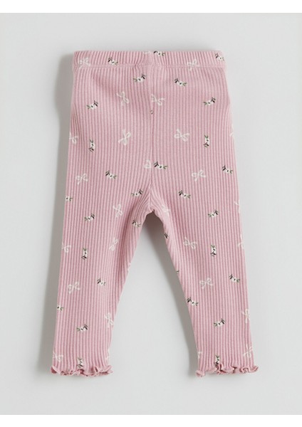 Yeni Sezon Beli Lastikli Fiyonk Desenli Kız Bebek Tayt modelleri