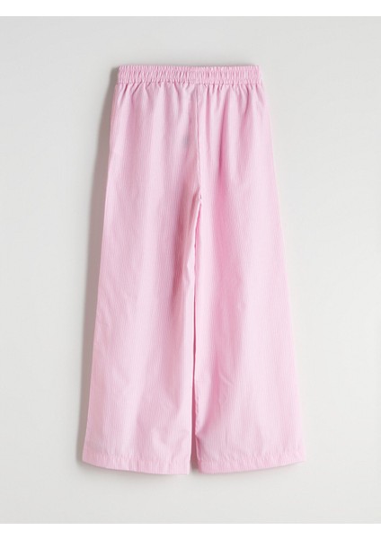 Yeni Sezon Beli Lastikli Çizgili Kız Çocuk Pantolon modelleri