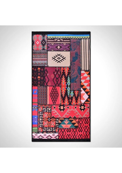 Bruciato Patchwork Multi Polyester ve Pamuklu Kaydırmaz Tabanlı Dijital Baskı Halı fiyatları