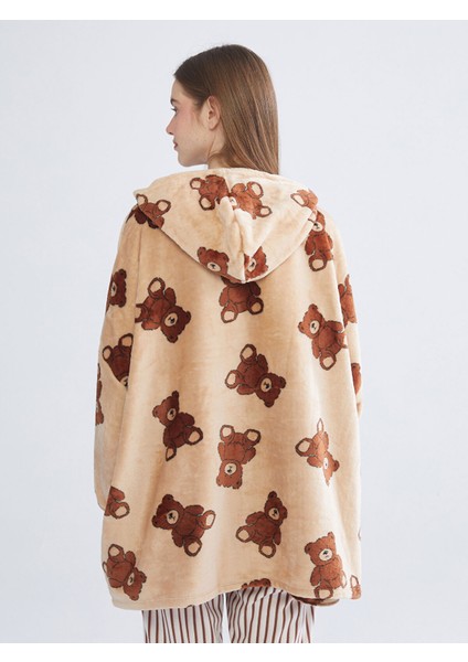 Yeni Sezon Kapüşonlu Oversize Pelüş Kadın Pijama Üstü fırsatları