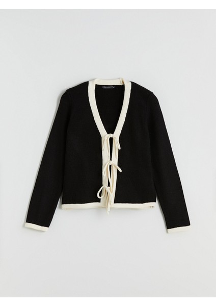 Yeni Sezon V Yaka Bağlamalı Kadın Triko Hırka indirimleri